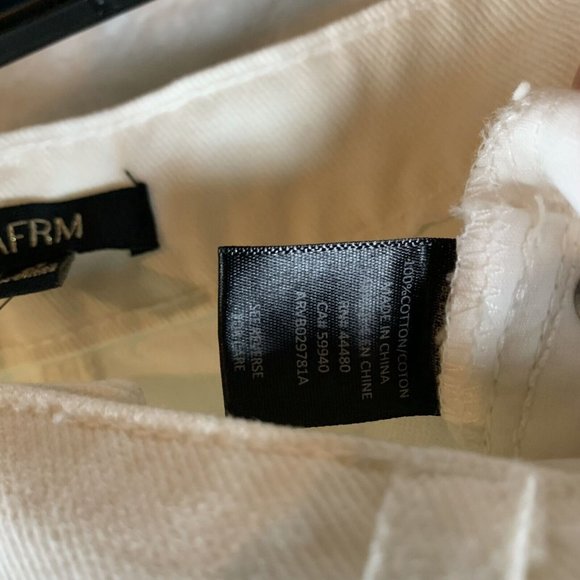 AFRM Denim Ankle Jeans Women's Size 27 White Mid Rise Distressed Cotton 6371‎ - Picture 7 of 9